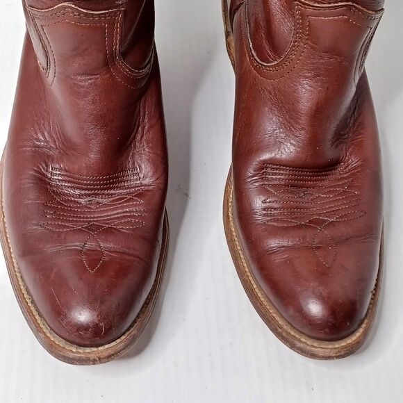 Frye Boots Mens 9.5 Leather Cowboy Western Round Toe Made in USA Ranch Rodeo - Picture 3 of 11